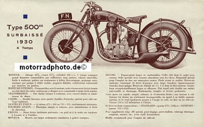 Preview: FN Motorrad Falt-Prospekt 4 Seiten 1930  fn-p30