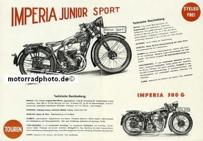 Preview: Imperia Motorrad Prospekt 4 Seiten 1929  imp-p29