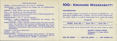 Preview: Allright Moped Prospekt 4 Seiten 1956   cito-p56