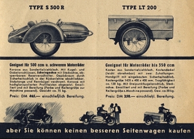 Preview: Steib Seitenwagen Prospekt 6 Seiten 1950  stei-p50-1