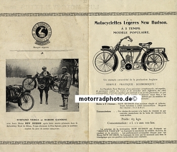Preview: New Hudson Motorrad Prospekt  6 Seiten 1922  nh-p22