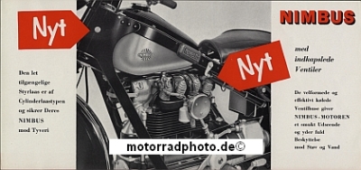 Preview: Nimbus Motorrad Prospektblatt 2 Seiten 1956  nim-p56