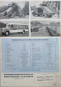 Magirus Truck Brochure 8 Sides 1949  magi-p49