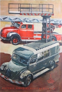 Magirus LKW Prospekt 4 Seiten 1955  magi-p55