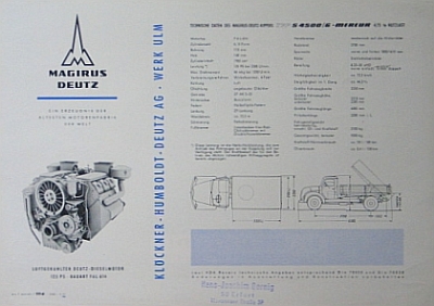 Preview: Magirus LKW Prospekt 2 Seiten 1956  magi-p563
