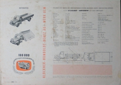 Preview: Magirus LKW Prospekt 4 Seiten 1956  magi-p566