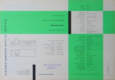 Preview: Magirus LKW Prospekt 4 Seiten 1958  magi-p582