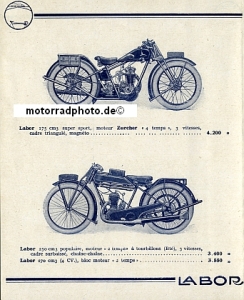 Preview: Labor Motorrad / Fahrrad Prospekt 8 Seiten 1928  labo-p28