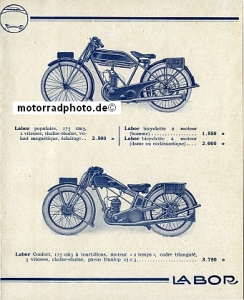 Preview: Labor Motorrad / Fahrrad Prospekt 8 Seiten 1928  labo-p28