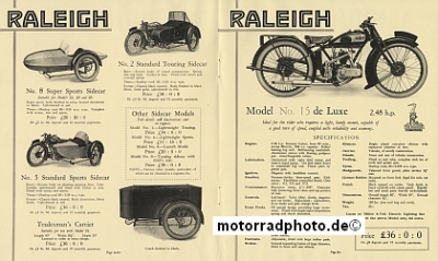 Preview: Raleigh Motorrad Prospekt 18 Seiten 1924  ral-p24