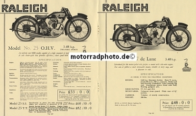 Preview: Raleigh Motorrad Prospekt 18 Seiten 1924  ral-p24