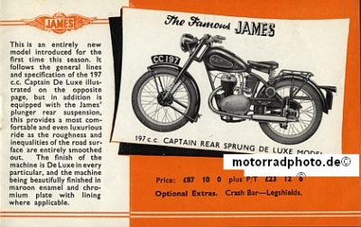 Preview: James Motorrad Prospekt 12 Seiten 1950    jam-p50