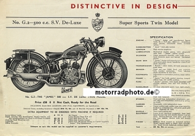 Preview: James Motorrad Prospekt 12 Seiten 1935    jam-p35