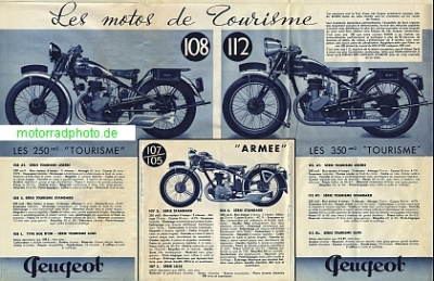 Preview: Peugeot Motorrad Prospekt 24 Seiten 1936   peu-p36