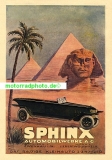 Sphinx Automobil Plakat  Motiv 1923  sphinx-po01