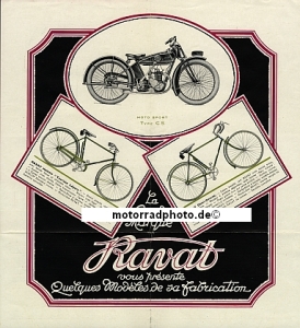 Preview: Ravat Motorrad / Fahrrad Prospekt  6 Seiten 1928   rav-p28