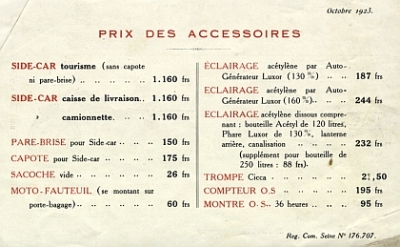 Preview: Gnome Rhone Motorrad Prospektblatt 2 Seiten 1923  grh-p23