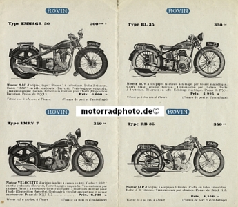 Preview: Rovin Motorrad Prospekt 10 Seiten 1931  rovi-p31