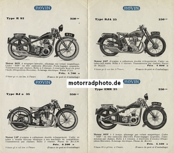 Preview: Rovin Motorrad Prospekt 10 Seiten 1931  rovi-p31