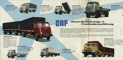 DAF LKW Prospekt  6 Seiten 1961   daf-p61