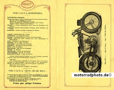 Preview: Gillet Herstal Motorrad Prospekt  8 Seiten 1927   gih-p27 Preview: Gillet Herstal Motorrad Prospekt  8 Seiten 1927   gih-p27