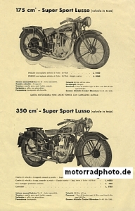 Preview: Della Ferrera Motorrad Prospekt 4 Seiten 1938  dellafe-p38