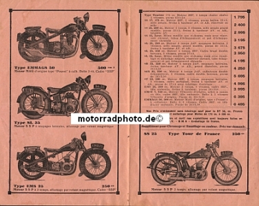 Preview: San Sou Pape Motorrad Prospekt 4 Seiten 1931   ssp-p31