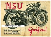 NSU Motorcycle Poster Motiv 501 T 1930   nsu-po04