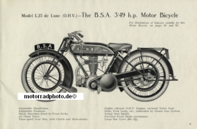 Preview: BSA Motorrad Prospekt 40 Seiten 1925   bsa-p25