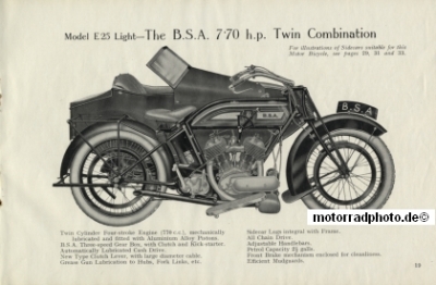 Preview: BSA Motorrad Prospekt 40 Seiten 1925   bsa-p25