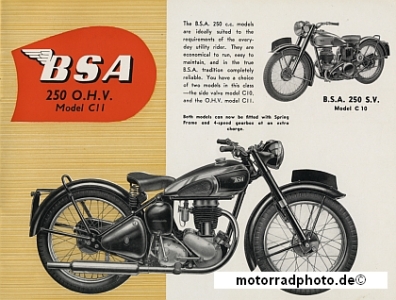 Preview: BSA Motorrad Prospekt 20 Seiten 1952  bsa-p52-2