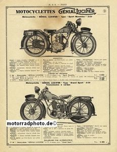 Preview: Genial Lucifer  Motorrad Prospekt 4 Seiten 1931   gelu-p31