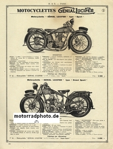 Preview: Genial Lucifer  Motorrad Prospekt 4 Seiten 1931   gelu-p31