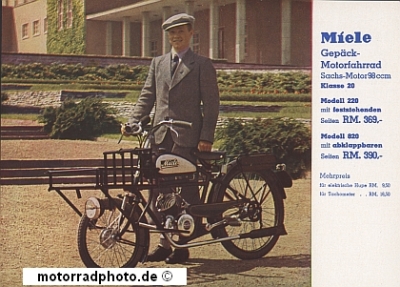 Preview: Miele Kleinmotorrad Prospekt 12 Seiten 1939  miel-p39