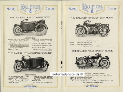 Preview: Raleigh Motorrad Prospekt 16 Seiten 1923  ral-p23
