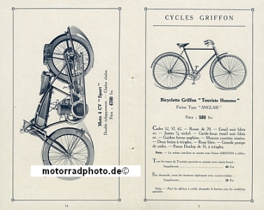 Preview: Griffon Motorrad + Fahrrad Prospekt 20 Seiten 1926  gri-p26