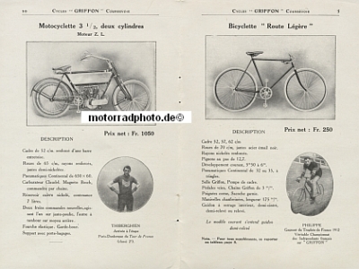 Preview: Griffon Motorrad + Fahrrad Prospekt 28 Seiten 1913 gri-p13