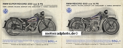 Preview: RMW Motorrad Prospekt 6 Seiten 1935  rmw-p35 Preview: RMW Motorrad Prospekt 6 Seiten 1935  rmw-p35