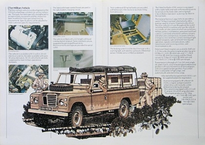 Preview: Land-Rover Automobil Brochure 3/4 TON Military 4 Pages 1980 laro-op80