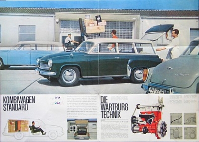 Preview: Wartburg Automobil Prospekt Typ 1000  12 Seiten 1963  wart-op63