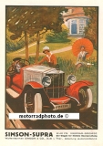 Simson Automobil Plakat Motiv 1925  sims-po01-25