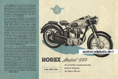 Preview: Horex Motorrad Prospekt Regina  1955   ho-p55reg