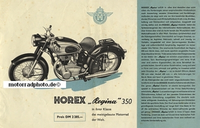Preview: Horex Motorrad Prospekt Regina  1955   ho-p55reg
