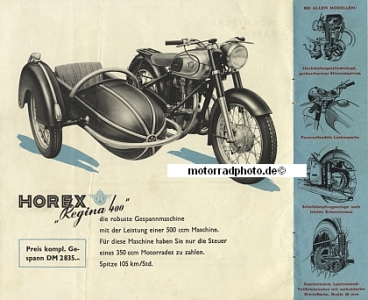 Preview: Horex Motorrad Prospekt Regina  1955   ho-p55reg
