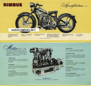 Preview: Nimbus Motorrad Prospekt 6 Seiten  1954  nim-p54