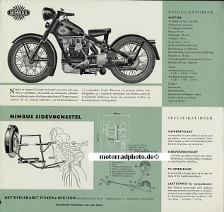 Preview: Nimbus Motorrad Prospekt 4 Seiten  1956  nim-p56-2