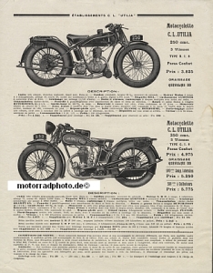 Preview: Utilia Motorrad Prospektblatt 2 Seiten  1928   uti-p28