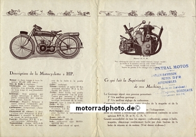 Preview: DFR Motorrad Prospekt 8 Seiten 1924  dfr-p24
