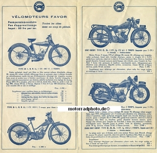 Preview: Favor Motorrad + Fahrrad Prospekt 10 Seiten 1933  fav-p33
