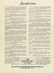 Preview: Cleveland Motorrad Prospekt  Typ Four  4 Seiten  1926   cleve-p26